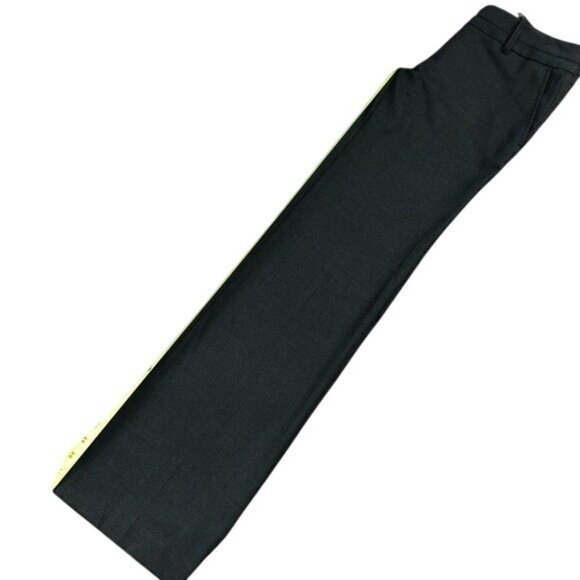 Ann Taylor Loft Marisa Women Straight Low Rise Dress Pants SZ 0 Black Houndstoot - Picture 9 of 14